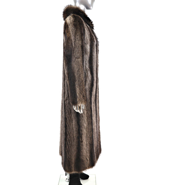 Full Length Raccoon Coat- Size S