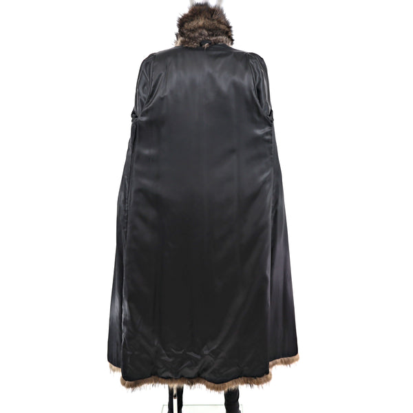 Full Length Raccoon Coat- Size S