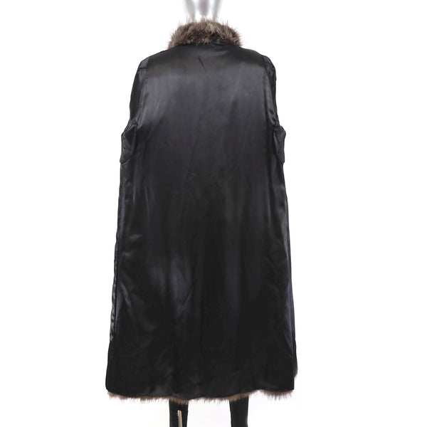 Full Length Raccoon Coat- Size L