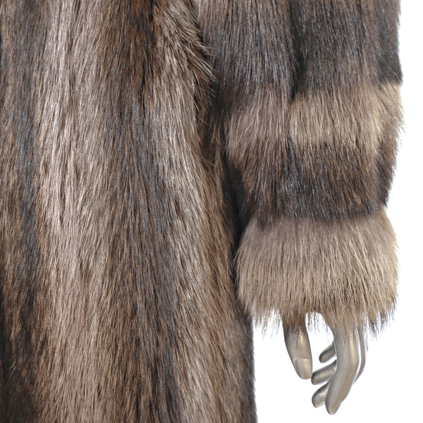 Full Length Raccoon Coat- Size L
