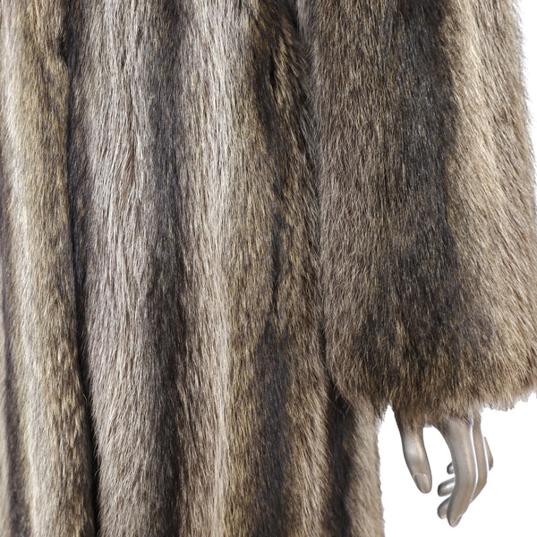 Full Length Raccoon Coat- Size M-L