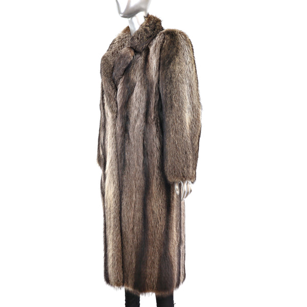 Rosendorf/ Evans Raccoon Coat- Size S