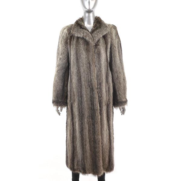 Full Length Raccoon Coat- Size S-M