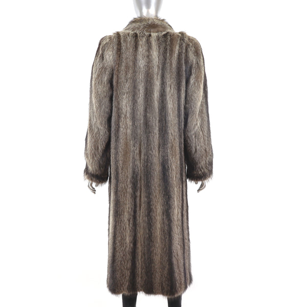 Full Length Raccoon Coat- Size S-M