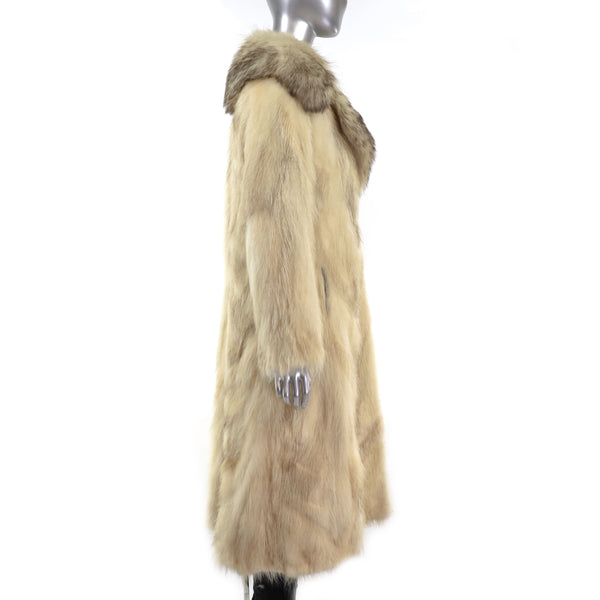 Dyed Raccoon Coat- Size S
