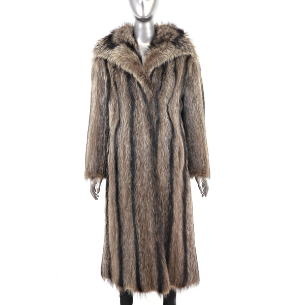 Full Length Raccoon Coat- Size M