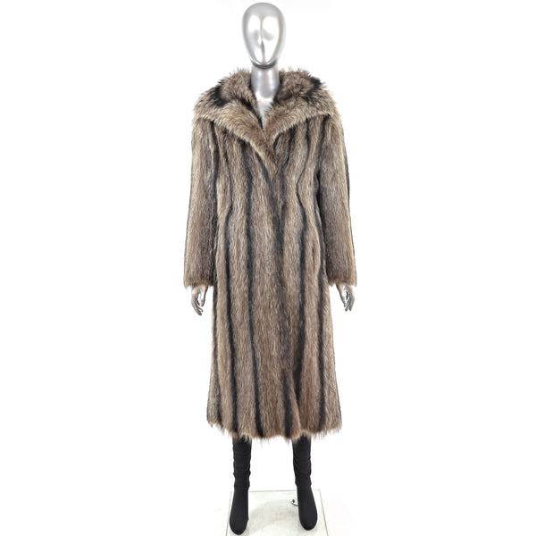 Full Length Raccoon Coat- Size M
