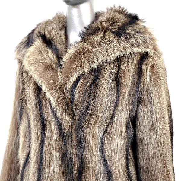 Full Length Raccoon Coat- Size M