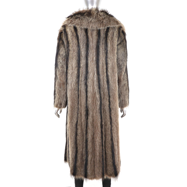 Full Length Raccoon Coat- Size M