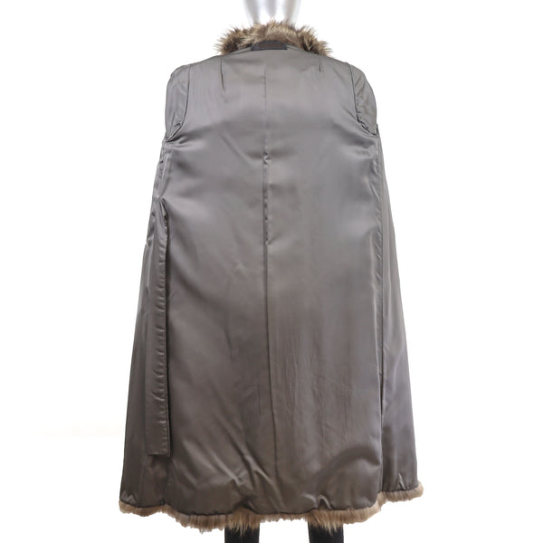 Full Length Raccoon Coat- Size S