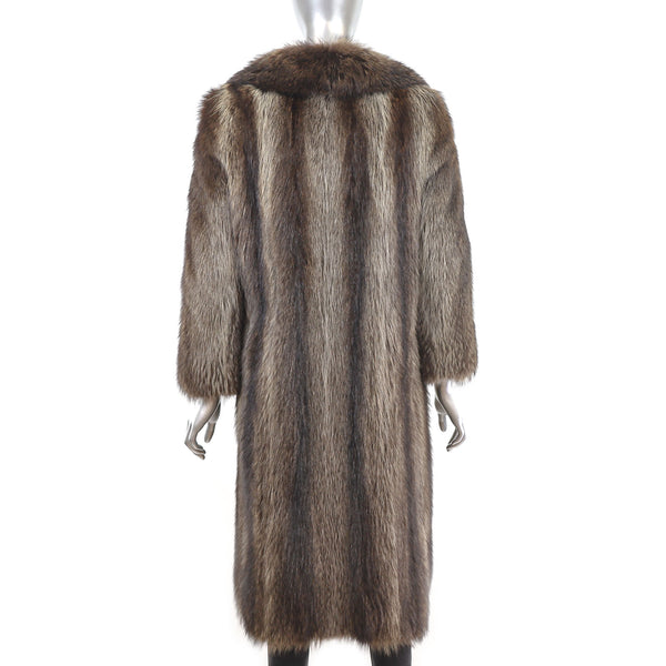 Full Length Raccoon Coat- Size S