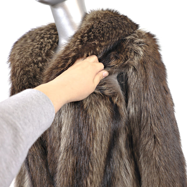Full Length Raccoon Coat- Size S