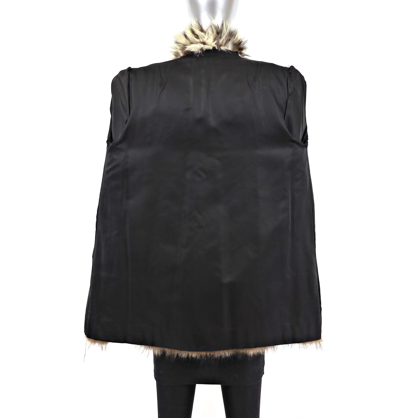 Raccoon Jacket with Fox Trim- Size M