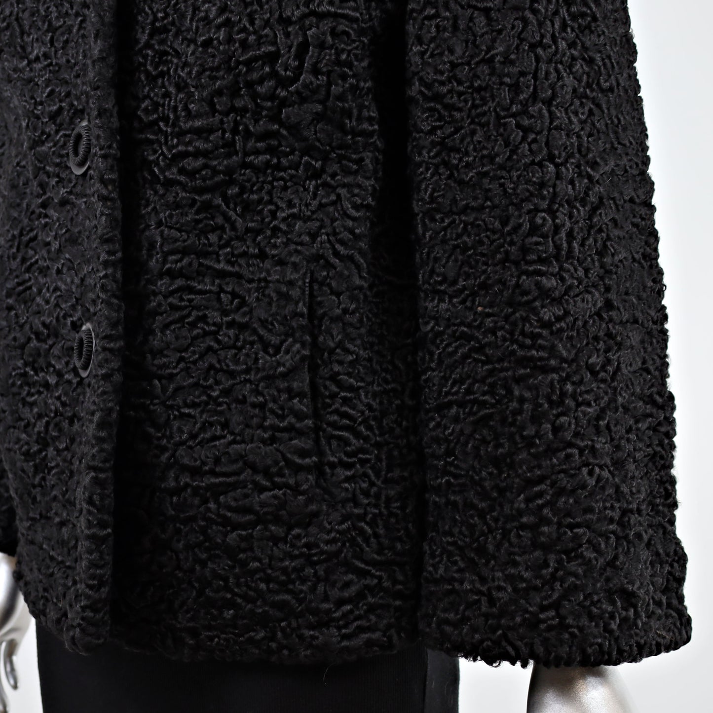 Persian Lamb Jacket with Mink Collar- Size M