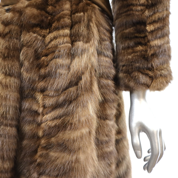 Section Sable Coat with Matching Hat- Size XXS