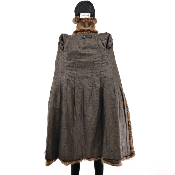 Section Sable Coat with Matching Hat- Size XXS