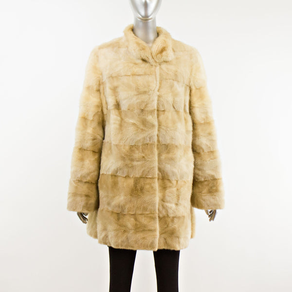 Sapphire Section Mink 3/4 Coat- Size L (Vintage Furs)