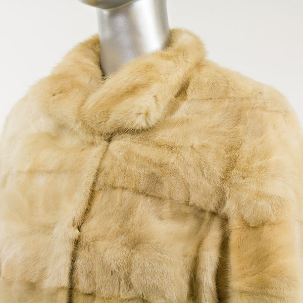 Sapphire Section Mink 3/4 Coat- Size L (Vintage Furs)