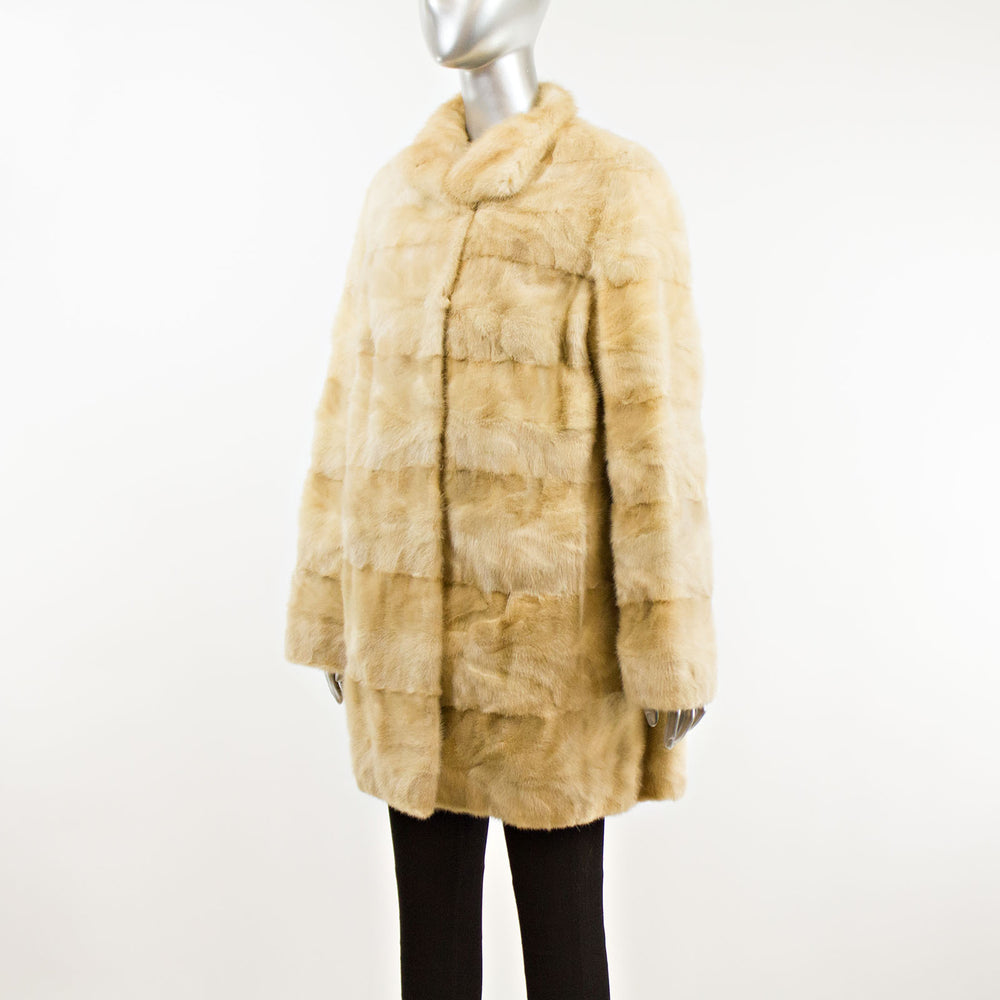 Sapphire Section Mink 3/4 Coat- Size L (Vintage Furs)