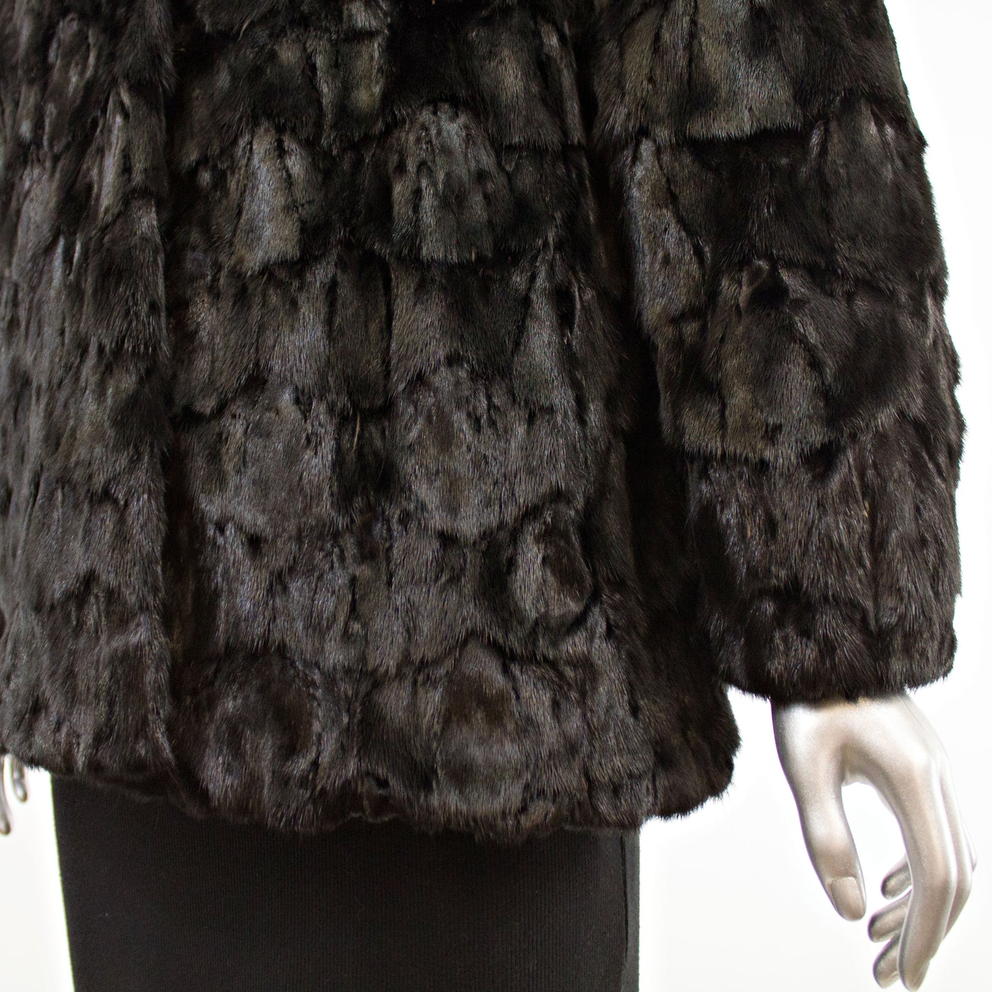 Black Section Mink Jacket- Size M