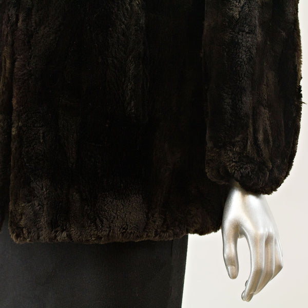 Sectioned Sheared Beaver Jacket - Size M (Vintage Furs)
