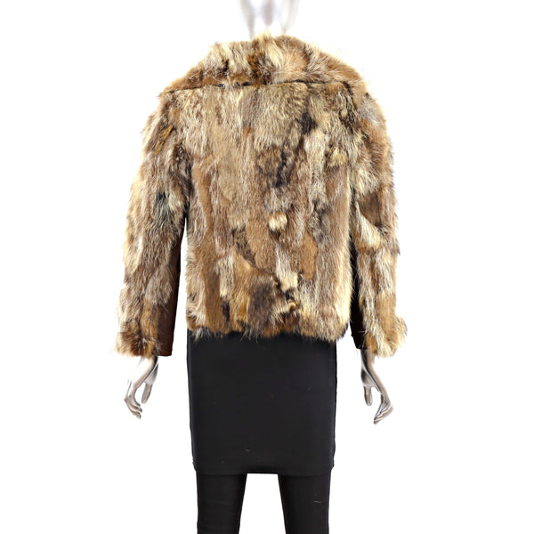 Section Raccoon Jacket with Suede Trim- Size S (Vintage Furs)