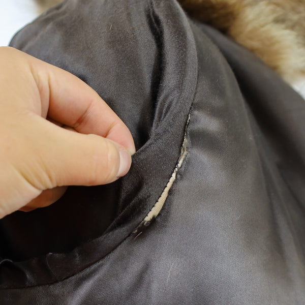 Section Raccoon Jacket with Suede Trim- Size S (Vintage Furs)