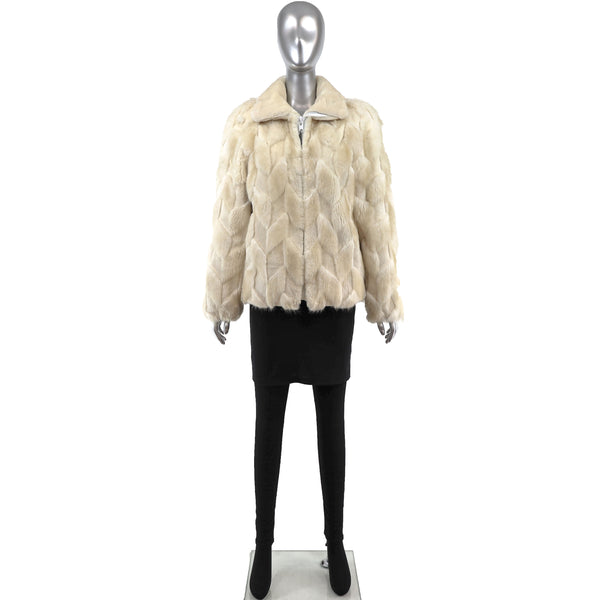 Ivory Sheared Beaver Jacket- Size M