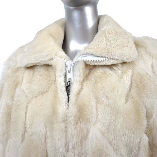 Ivory Sheared Beaver Jacket- Size M