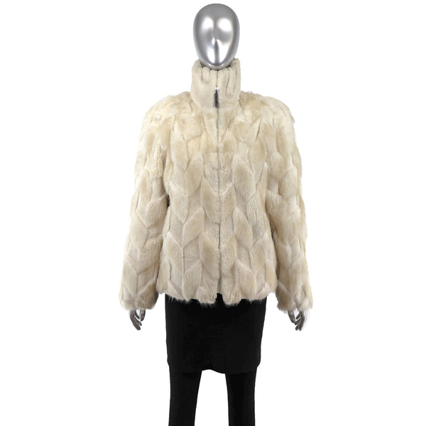 Ivory Sheared Beaver Jacket- Size M