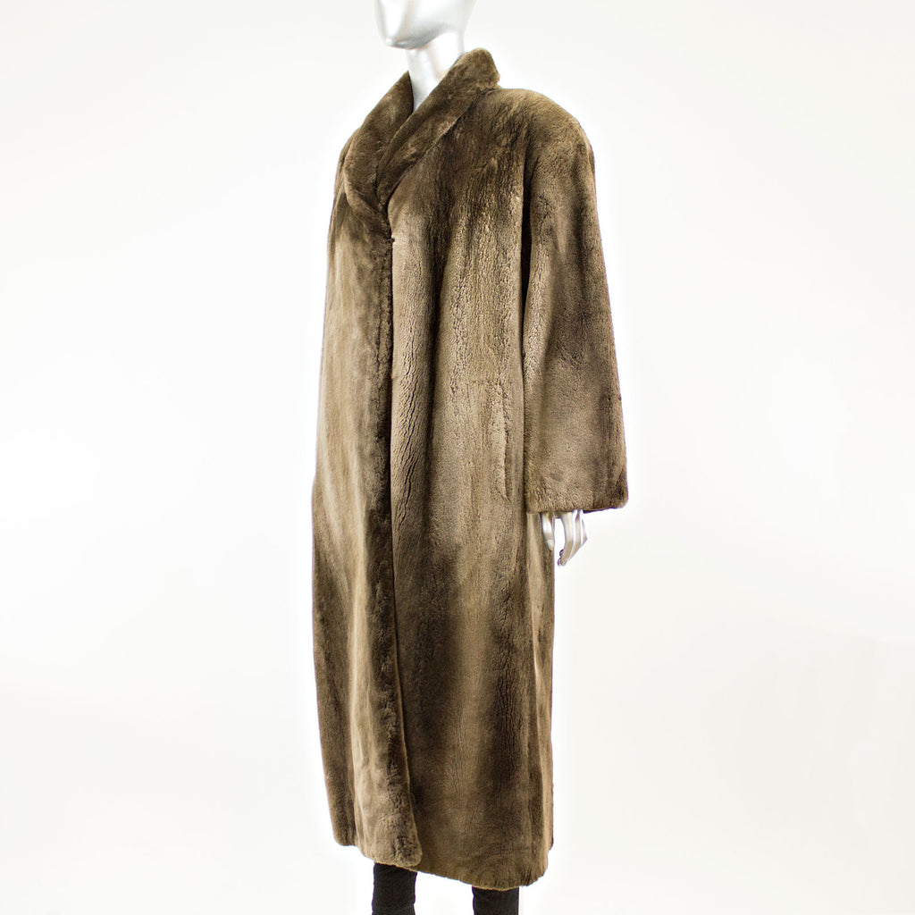 Sheared Phantom Beaver Coat - Size M | VintageFurs