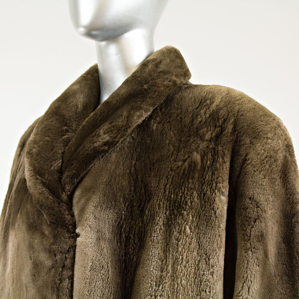 Sheared Phantom Beaver Coat - Size M