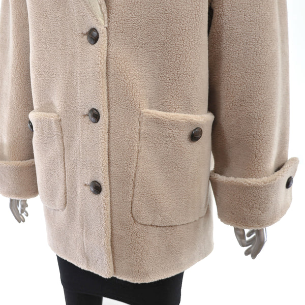 Faux Shearling Jacket- Size L