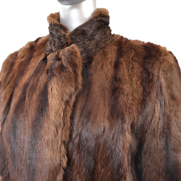 Dyed Squirrel Fur Coat Size M