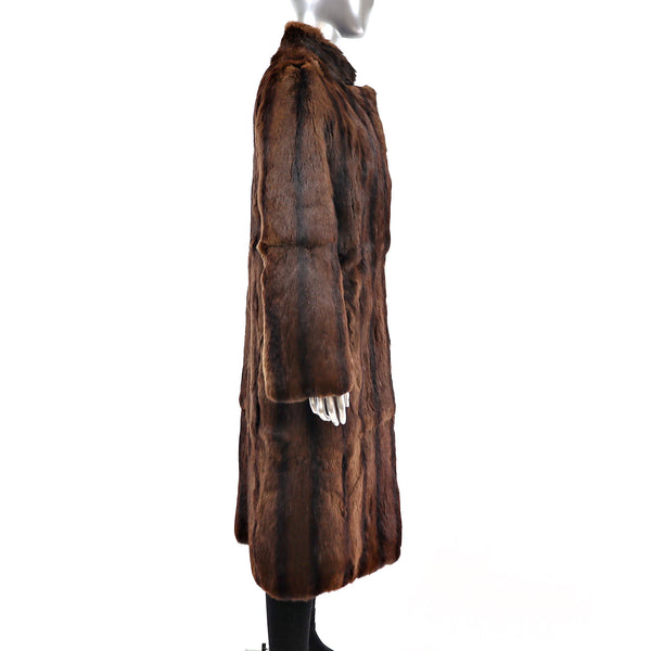 Dyed Squirrel Fur Coat Size M