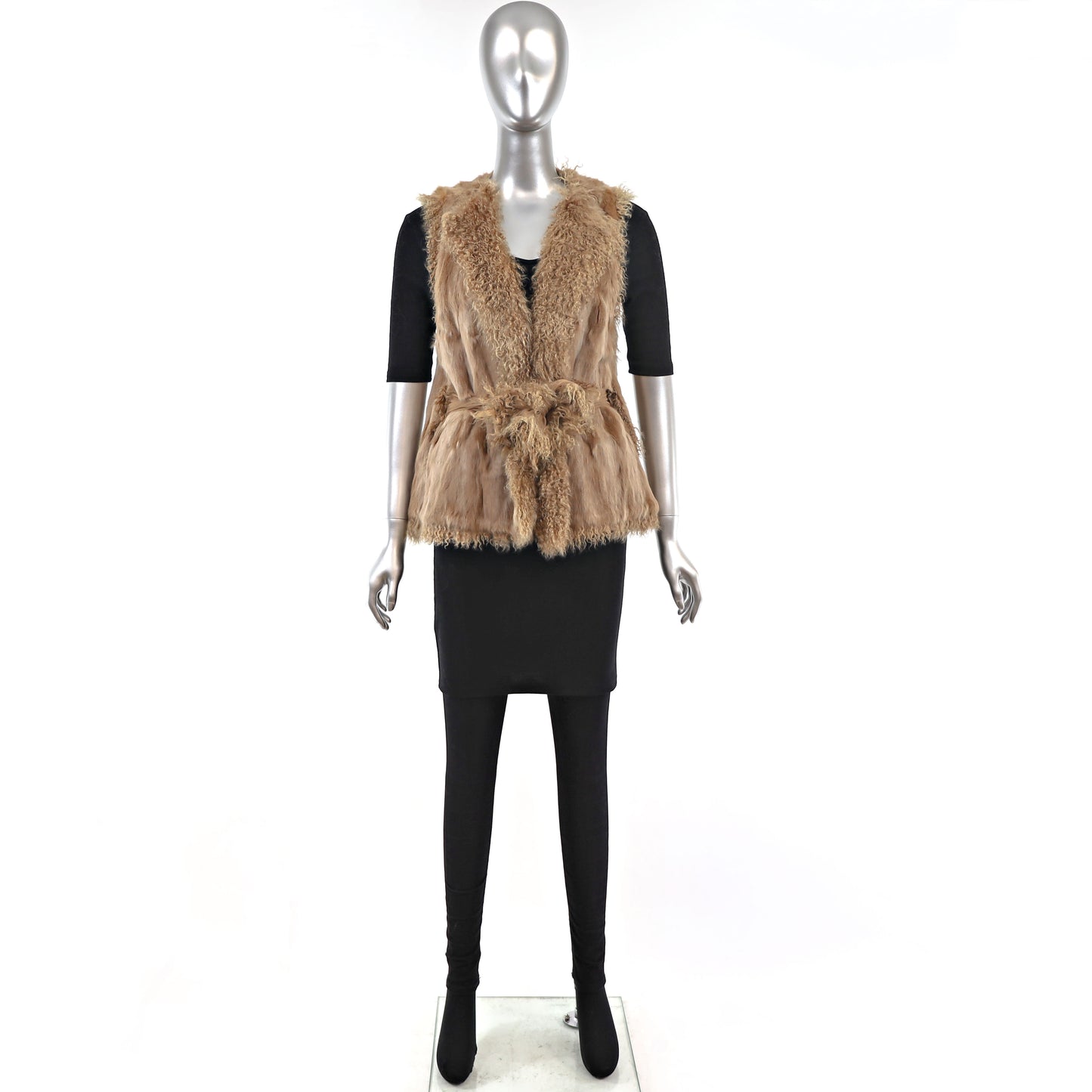 Section Squirrel Vest Reversible to Tibetan Lamb- Size M