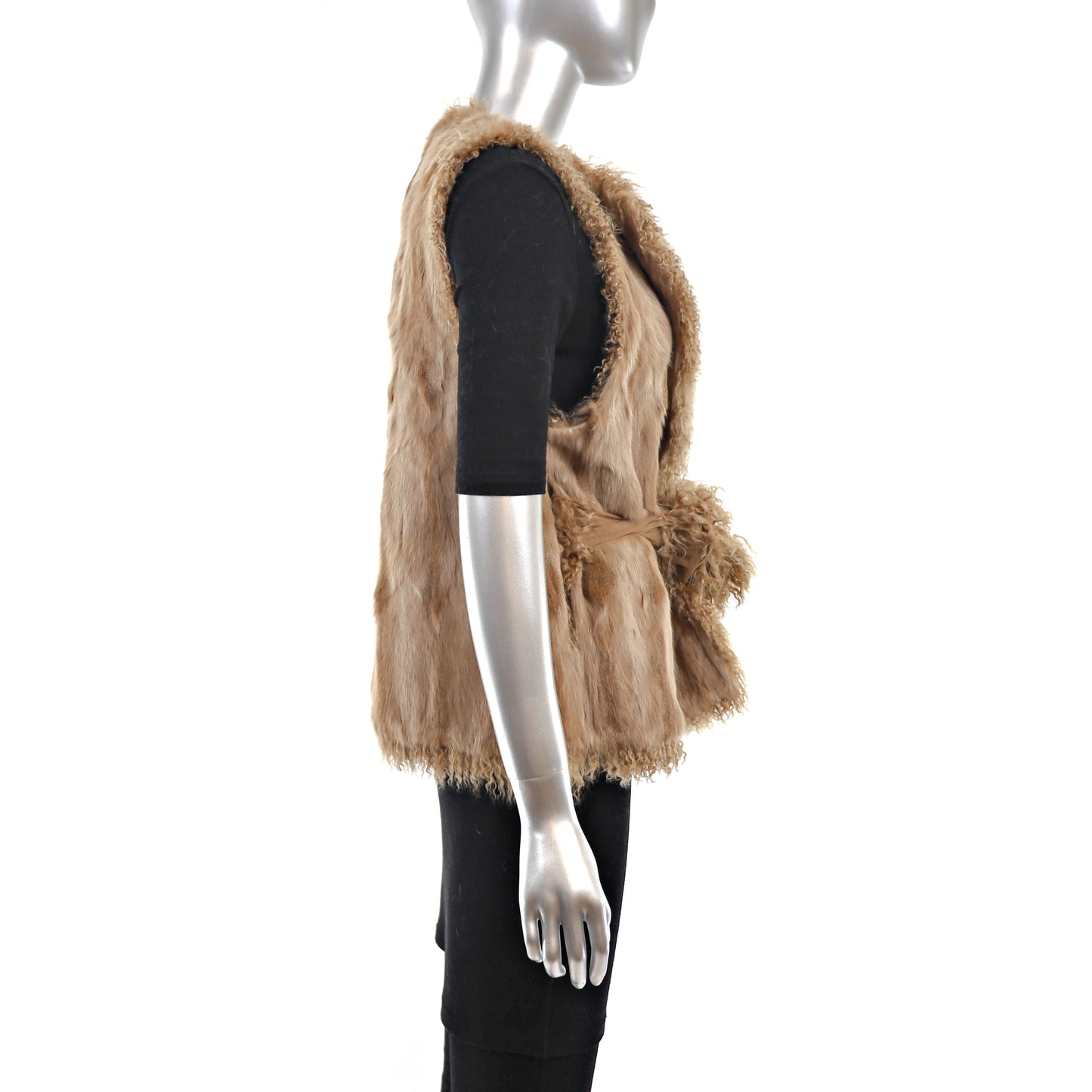 Section Squirrel Vest Reversible to Tibetan Lamb- Size M