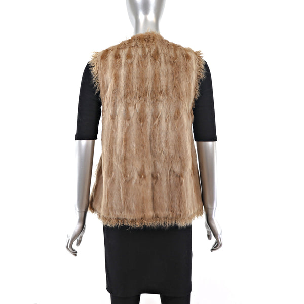 Section Squirrel Vest Reversible to Tibetan Lamb- Size M