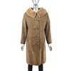 Suede Coat with Mink Collar- Size M