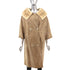 Suede Coat with Mink Collar- Size XL