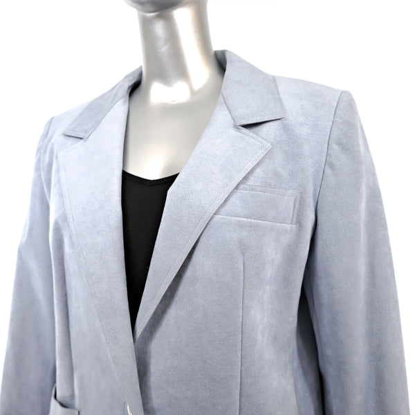 Sky Blue Suede Suit- Size S