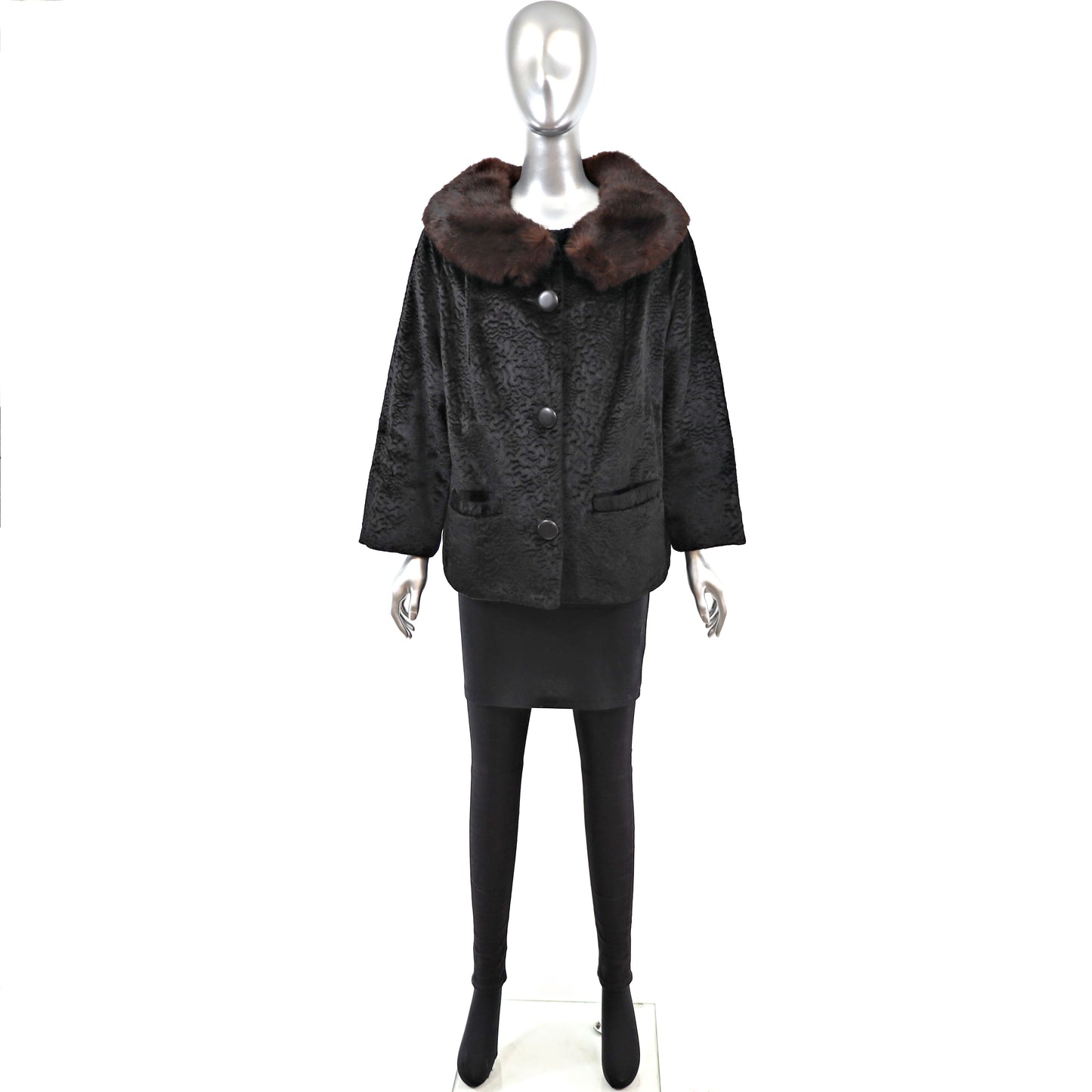 Faux Swakara Jacket- Size XL