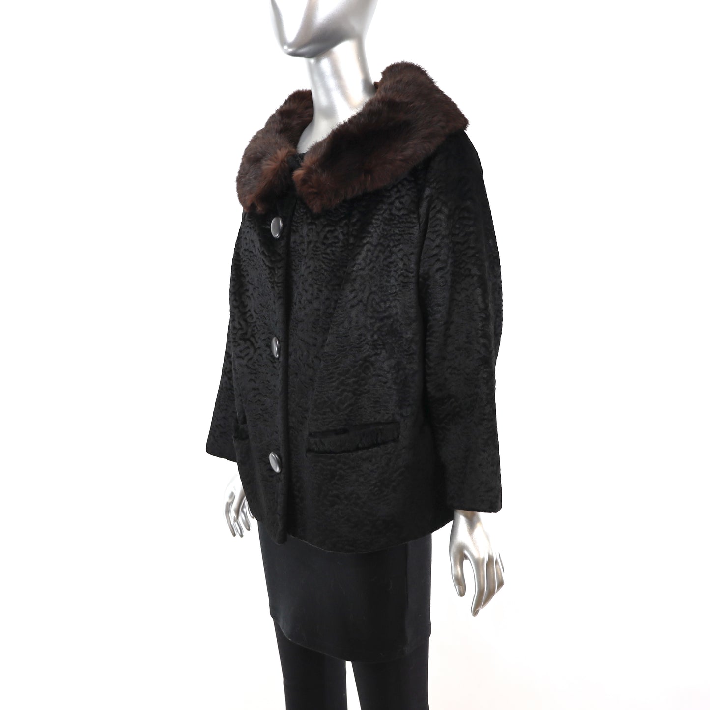 Faux Swakara Jacket- Size XL