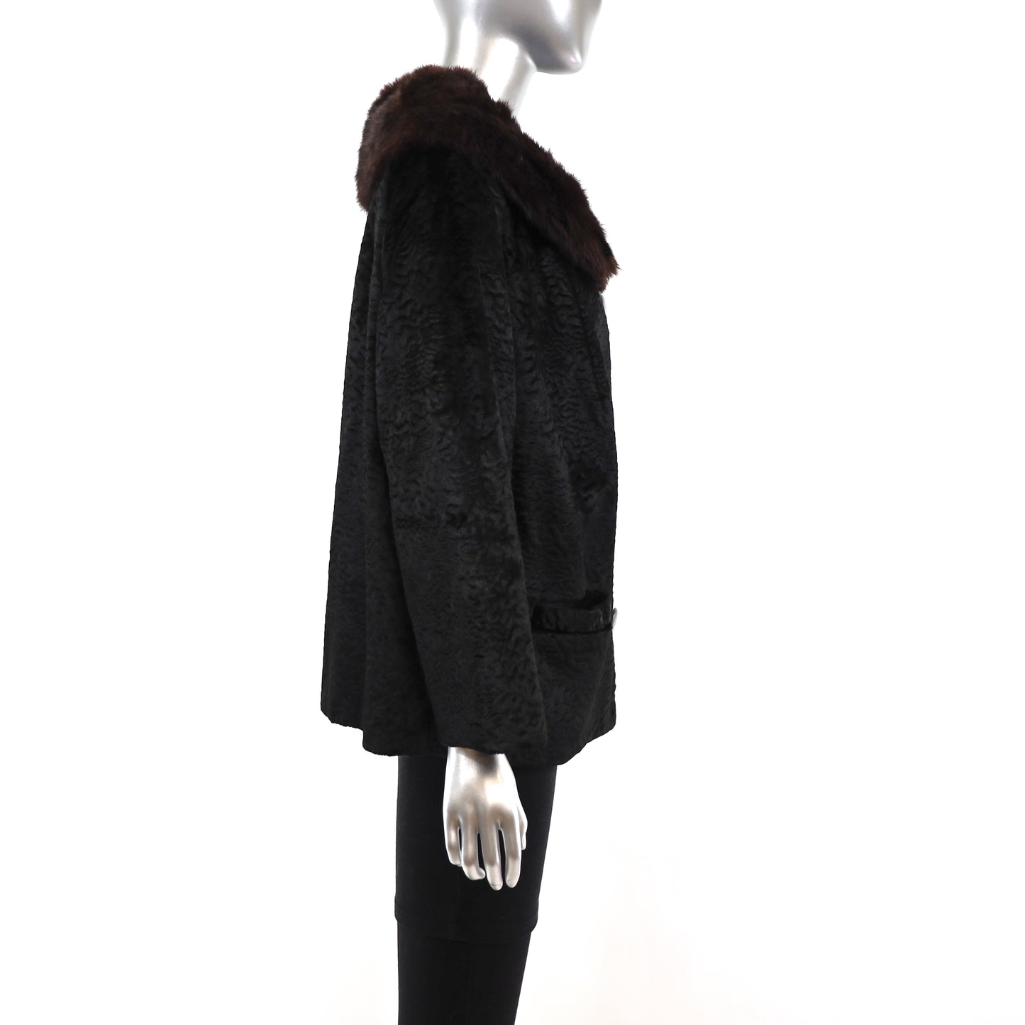 Faux Swakara Jacket- Size XL