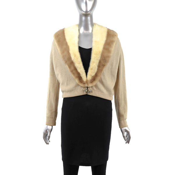 Sweater with Mink Collar- Size XS