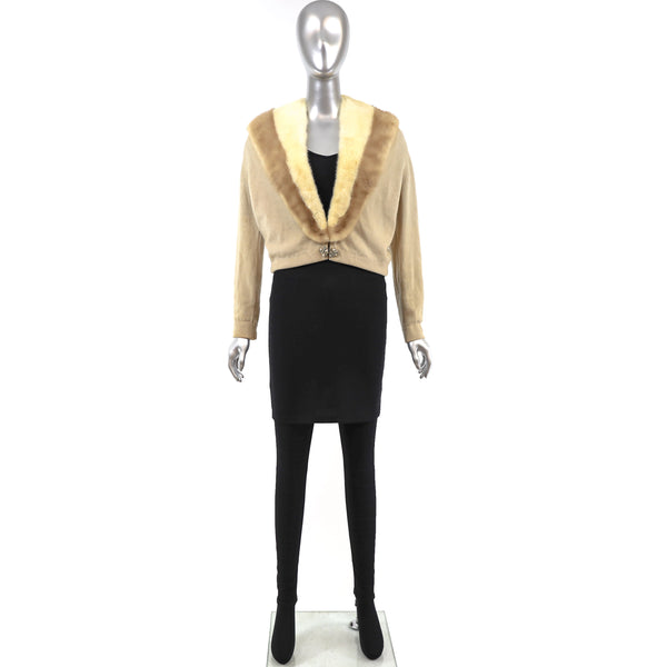 Sweater with Mink Collar- Size XS