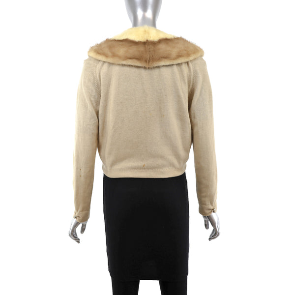 Sweater with Mink Collar- Size XS