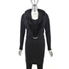 Black Sweater with Mink Collar- Size XS