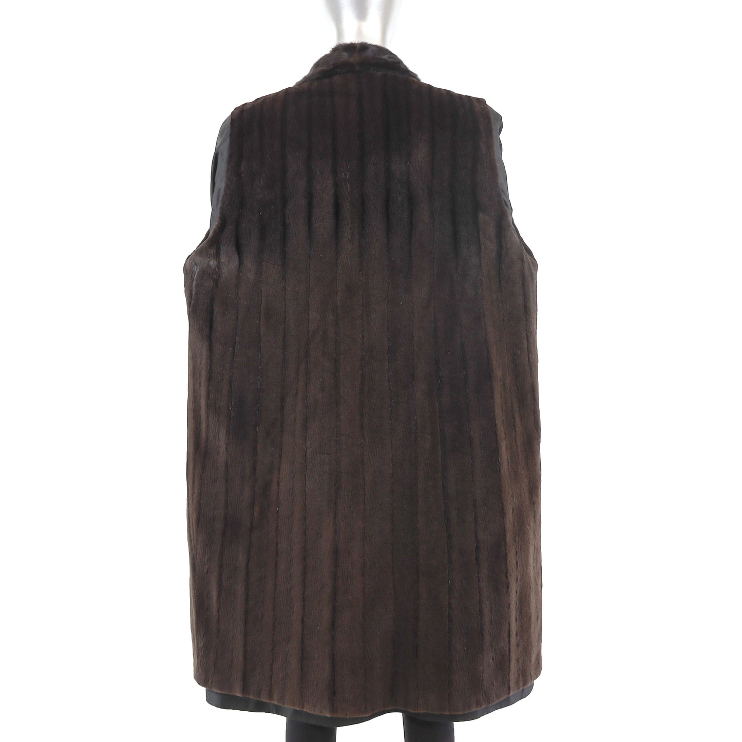 Taffeta Coat with Mink Lining- Size L