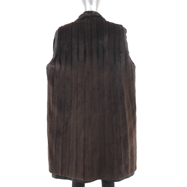 Taffeta Coat with Mink Lining- Size L